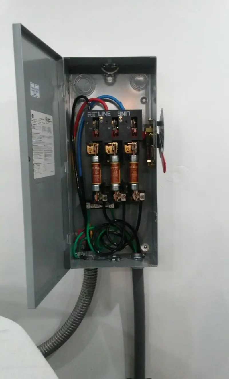 Three-phase disconnect switch installed for Electrical Wiring & Rewiring in Nags Head